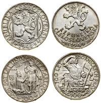 Czechosłowacja, zestaw: 2 x 100 koron, 1948, 1949