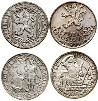 Czechosłowacja, zestaw: 2 x 100 koron, 1948, 1949