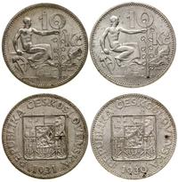 Czechosłowacja, lot 2 x 10 koron, 1930, 1931
