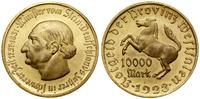10.000 marek 1923, miedź złocona, 44.6 mm, 32.27