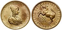 500 marek 1923, brąz złocony, 38.1 mm, 19.65 g, 