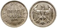 3 marki 1925 D, Monachium, uszkodzony stempel re