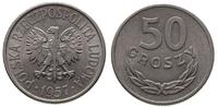 50 groszy 1957, Warszawa, aluminium, rzadkie, Pa