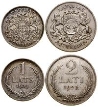 lot 2 monet, Londyn, 1 łat 1924 oraz 2 łaty 1925