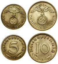 lot 2 monet, 5 fenigów 1938 E (Muldenhütten) ora