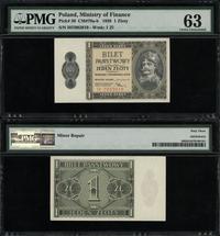 1 złoty 1.10.1938, seria IH, numeracja 7082019, 