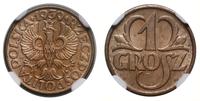1 grosz 1939, Warszawa, piękna moneta w pudełku 