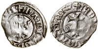 denar po roku 1384, Aw: Korona, pod koroną lilia