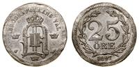 25 öre 1897, Sztokholm, srebro próby 600, moneta