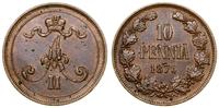 25 penniä 1876, Helsinki, patyna, lekko przetart