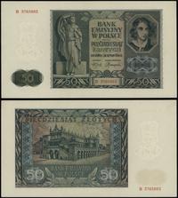 50 złotych 1.08.1941, seria B, numeracja 3765862