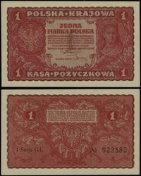 1 marka polska 23.08.1919, seria I-GL, numeracja