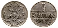 5 fenigów 1923, Berlin, czyszczone, AKS 22, Jaeg
