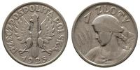 1 złoty 1925, Londyn, Kobieta z kłosami,  kropka