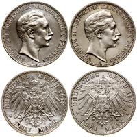 Niemcy, zestaw: 2 x 3 marki, 1909 A, 1912 A