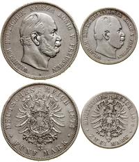 lot 2 monet, 5 marek 1874 A (Berlin), 2 marki 18