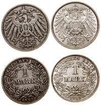 lot 6 monet, 4 x 1/2 marki 1907 F (Stuttgart), 1