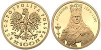 100 złotych 2000, JADWIGA, złoto 8.00 g, moneta 