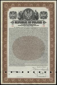 Rzeczpospolita Polska (1918–1939), 3 % obligacja na 100 dolarów w złocie, z roku 1937 płatna do 1.10.1956 r.