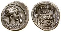 denar 63 pne, Rzym, Aw: Popiersie Ceres między k