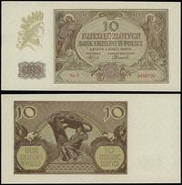 10 złotych 1.03.1940, seria J, numeracja 5456750