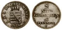 2 nowe grosze 1856, Drezno, patyna, AKS 143