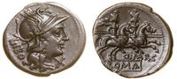 denar 148 pne, Rzym, Aw: Głowa Romy w hełmie w p