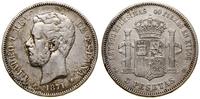 5 peset 1871 DE-M, Madryt, w gwiazdkach 18-75, s