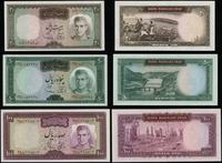 zestaw: 20, 50 i 100 rials 1969, razem 3 sztuki,