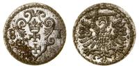 denar 1581, Gdańsk, miejscowy, rdzawy nalot na a