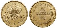 20 marek 1878 S, Helsinki, złoto 6.43 g, mikrory