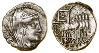 denar 87 pne, Rzym, Aw: Głowa Juno w prawo, za n
