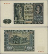 50 złotych 1.08.1941, seria B, numeracja 9994130