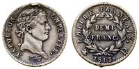 1/2 franka (demi franc) 1813 D, Lyon, ślad po za