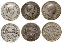 Francja, 1/4 franka (quart), AN 12 (1804) A oraz 2 x AN 13 (1804–1805