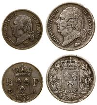 Francja, lot: 1/4 franka  oraz 1/2 franka, 1823 A, 1822 A