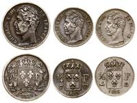lot 3 monet, 2 x 1/4 franka (1828 B - Rouen) i (