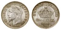 20 centymów 1866 K, Bordeaux, bardzo ładnie zach