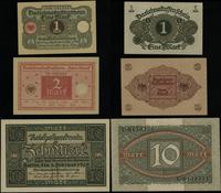 zestaw 3 banknotów 1920, w zestawie: 10 marek 6.