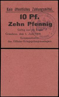 banknoty obozowe, 10 fenigów, 1.06.1918