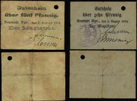 10 fenigów i 5 fenigów 5.08.1914, skasowane, zła