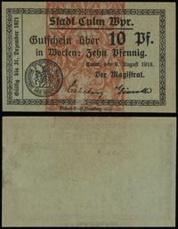 Prusy Zachodnie, 10 fenigów, ważne od 9.08.1918 do 31.12.1921