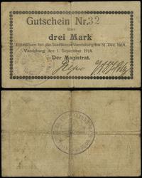 Prusy Zachodnie, 3 marki, 1.09.1914