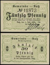 50 fenigów 1.07.1920, numeracja 11873, zagniotka