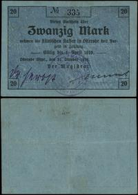 Prusy Wschodnie, 20 marek, ważne od 31.10.1918 do 1.04.1919