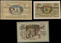 Dania, zestaw 3 banknotów plebiscytowych, 10.02.1920
