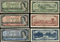 zestaw: 1, 2, 5 dolarów 1954, serie: S/Y, R/U, E