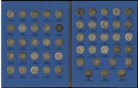 Stany Zjednoczone Ameryki (USA), zestaw 74 monet o nominale 10 centów w klaserze Mercury Head, z lat 1916-1945