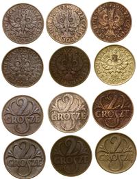komplet monet 2 groszowych 1923–1939, Warszawa, 
