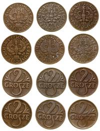 Polska, komplet monet 2 groszowych, 1923–1939